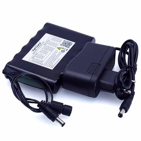 VariCore Portable Super 18650 Rechargeable li-lon batterie capacité DC 12 V 6800 Mah CCTV Cam moniteur 12.6V 1A chargeur ► Photo 1/6