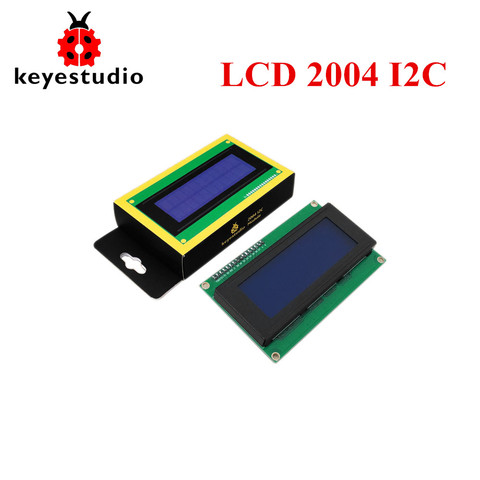 Livraison gratuite! Keyestudio – Module d'affichage LCD I2C 20X4 2004, pour Arduino UNO R3 MEGA 2560 R3, lettres blanches sur rétroéclairage bleu ► Photo 1/6