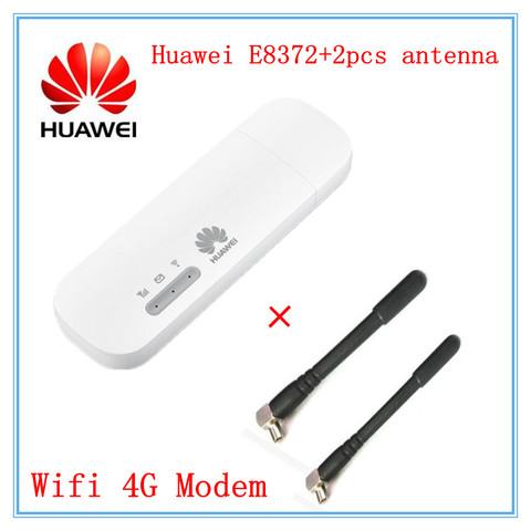Débloqué Huawei E8372 E8372h-153 E8372h-608 E8372h-155 avec 2 pièces Antenne 150M LTE USB Wingle 4G Modem WiFi dongle wifi voiture E3372 ► Photo 1/6