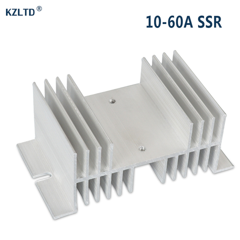 Relais à semi-conducteurs monophasé SSR en aluminium, dissipateur thermique, radiateur de Dissipation, nouveau, adapté au relais 10A-60A, 1 pièce ► Photo 1/5