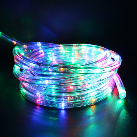 1-20m Flexible Tube arc-en-ciel étanche vacances LED chaîne lumière ue contrôle corde LED bande lumière pour la décoration extérieure intérieure ► Photo 1/5