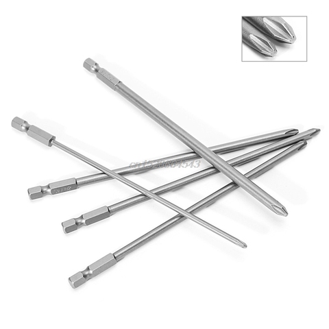 5 pièces 1/4 ''150mm Long S2 tête croisée magnétique PH1 PH2 tournevis électrique tournevis outils R06 vente en gros et livraison directe ► Photo 1/1