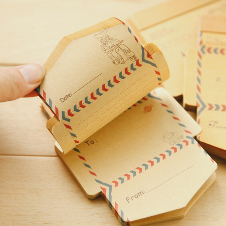 Mini enveloppes en papier Kraft Vintage, livraison gratuite, mignon papier Kawaii de dessin animé coréen, papeterie cadeau ► Photo 1/5