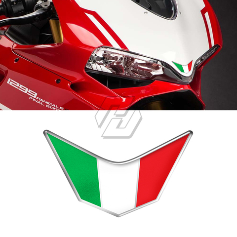 Décalcomanies de carénage avant de moto en résine 3D, étiquette italie pour Ducati 959 969 1199 1299 PANIGALE V4 S R SUPERSPORT ► Photo 1/5