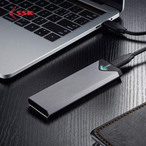 SSK HE-C325 – adaptateur de boîtier externe M.2 NVMe SSD, USB3.1 type-c support pour disque dur, en Aluminium, NGFF NVMe S2242/2260/2280 ► Photo 1/6