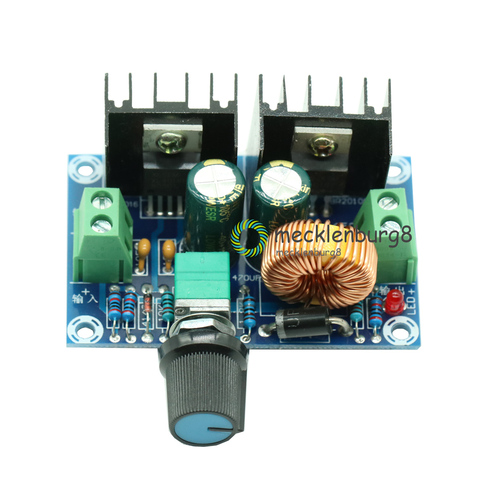 XH-M401 DC-DC abaisseur Buck convertisseur Module d'alimentation XL4016E1 PWM réglable 4-40V à 1.25-36V abaisseur carte 8A 200W ► Photo 1/4