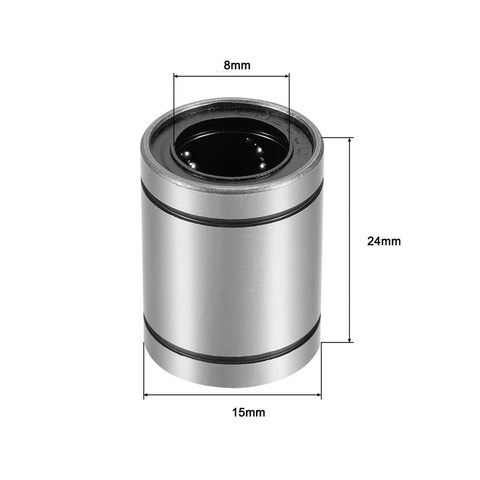 LM8UU roulements linéaires CNC 8mm, pour tiges, Rail de doublure, pièces d'arbre linéaire ► Photo 1/2