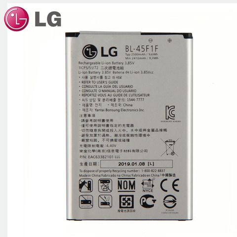 Nouvelle D'origine LG BL-45F1F Batterie pour LG k8 K4 K3 M160 LG Aristo MS210 2410 mAh X 230 K M160 X240K LV3 (2017 version K8) ► Photo 1/6