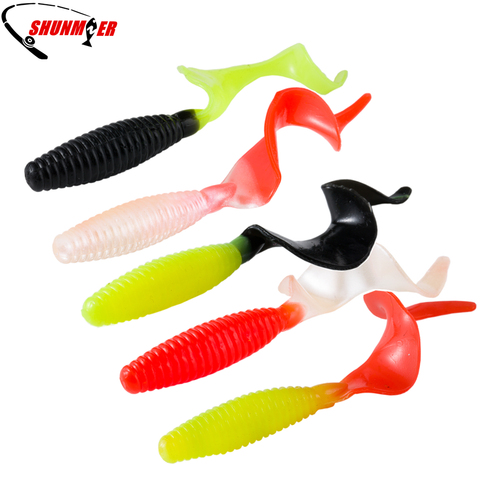 SUNMILE – lot d'appâts souples en Silicone pour la pêche, pack de leurres pour attraper des poissons tels que les carpes et les aloses, matériel pour pêcher, 55mm, 1g, 15 pièces ► Photo 1/6