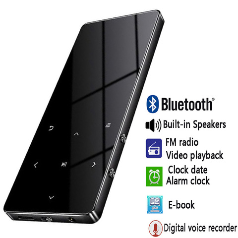 Bluetooth 4.2 MP4 lecteur touche tactile Ultra mince MP3 lecteur de musique avec haut-parleur 1.8 pouces écran couleur sans perte son avec FM E-book ► Photo 1/6