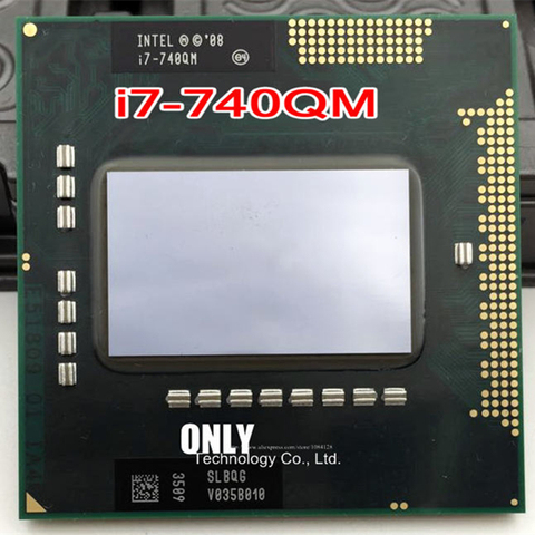 Processeur Core i7-740QM (Cache de 6M, 1.73GHz à 2.93Ghz, i7 740QM, SLBQG) pour ordinateur portable PGA988, Compatible PM55 HM55 QM57 ► Photo 1/2
