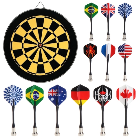 Offre spéciale 6 pièces/ensemble Bullseye cible jeu sécurité enfant drapeau National fléchette magnétique Super aspiration pour aimant jeu de fléchettes ► Photo 1/6