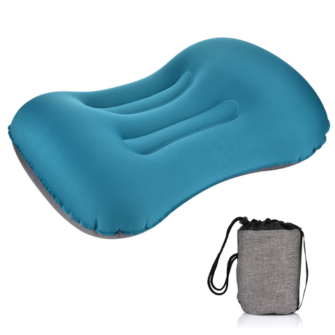 Oreiller repose-tête de protection du cou, doux, Portable, voyage en plein air, Camping, coussin gonflable Compressible ► Photo 1/6