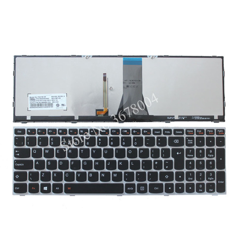 Nouveau pour LENOVO Z50-70 Z50-70A Z50-75 Z50-80E Z51-70 Z51-70A portable royaume-uni clavier azerty rétroéclairé 11S25215251 5N20H03442 25215251 ► Photo 1/3