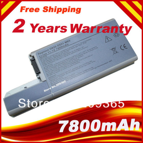 Batterie d'ordinateur portable 9 cellules 7800mAh pour Dell Latitude D820 D830 M65 DF192 CF623 D531 D531N 312-0393 M4300, livraison gratuite ► Photo 1/5