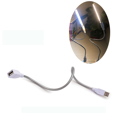 USB mâle à femelle rallonge câble lumière LED ventilateur adaptateur câble Flexible en métal tuyau alimentation cordon 4 coeur en cuivre ► Photo 1/6