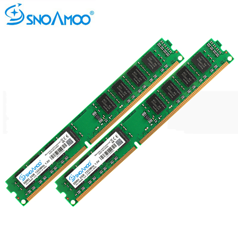 SNOAMOO Ordinateur De Bureau BÉLIERS DDR3 4 go (2x2 go) 1600MHz 1333MHz PC3-10600S CL9 CL11 1.5V ORDINATEUR Bras de Mémoire POUR Intel DIMM GARANTIE ► Photo 1/6