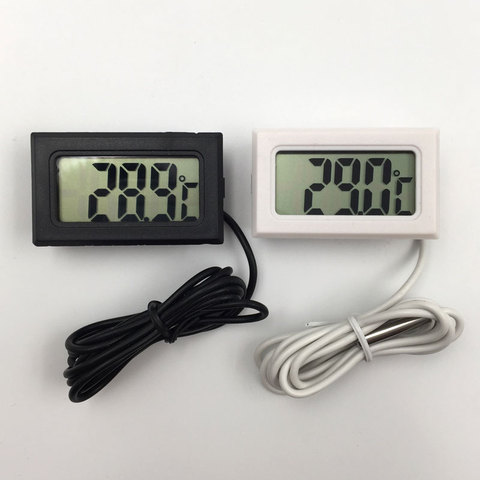 1 pièces LCD thermomètre numérique aquarium réfrigérateur électronique température de l'eau mètre 1M ligne noir et blanc capteur étanche ► Photo 1/6