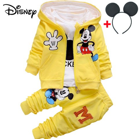 Ensemble 3 pièces de noël Disney Mickey pour bébé garçon, vêtements de marque pour nouveau-né, salopette à manches longues, pantalon pour enfants, combinaisons de Jogging ► Photo 1/6