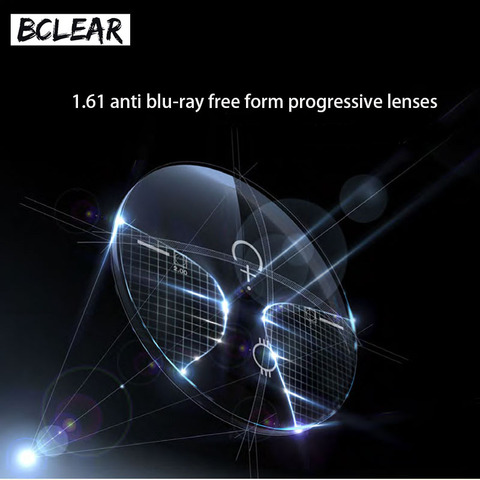 BCLEAR – lentilles progressives, indice de réfraction 1.61, anti-rayon bleu, vision de loin, milieu proche, lumière bleue, protection des yeux, nouveau ► Photo 1/6