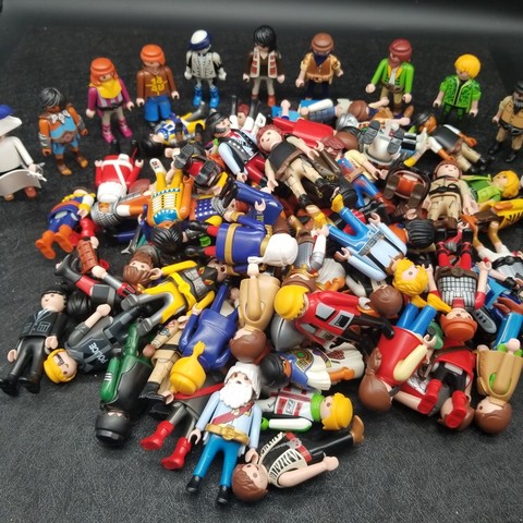 Figurines d'action Playmobil 7cm, 10 pièces/lot, jouets de Collection pour enfants, modèles garçons et filles, en solde, X086 ► Photo 1/6