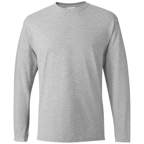 T-Shirt à manches longues pour homme, uni, automne, printemps, 100% coton, décontracté coton, respirant ► Photo 1/6