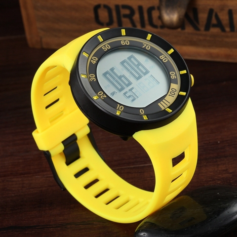 Ohsen-Montre de sport étanche pour femmes, horloge à main pour natation et plongée, jaune, collection Montre-bracelet numérique LED ► Photo 1/6