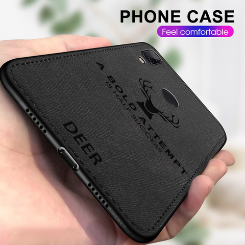 Coque de téléphone en tissu pour Xiaomi, compatible modèles Redmi Note 7 Pro, 5, 6 Pro, 6A, 5 Plus, motif cerf, étui résistant aux chocs ► Photo 1/6