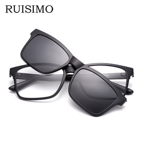 RUISIMO-lunettes pour hommes, monture d'ordinateur à la mode, Design de marque, plaine, rétro ► Photo 1/6
