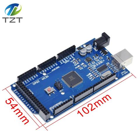 Carte MEGA2560 Mega 2560 R3 REV3 ATmega2560-16AU CH340G sur câble USB compatible pour arduino pas de ligne USB ► Photo 1/6