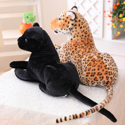 Peluche panthère noire réaliste pour enfants, jouet doux, léopard, cadeau ► Photo 1/6