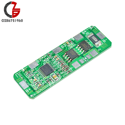 Carte de Protection de batterie au Lithium 3A-5A PCB BMS contrôle pour 4 Pack 4S 18650 Li-ion batterie au lithium cellule MOS Transistor surcharge ► Photo 1/1