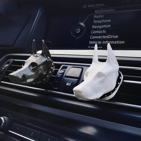 Doberman-parfum de véhicule, sortie de voiture, décoration innovante pour intérieur de voiture, aromathérapie, parfum durable ► Photo 1/4