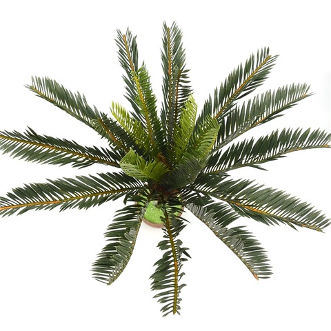 Palmier artificiel à feuilles vertes, plantes en pot bonsaï, Branches, jardin pour maison, ornements de Table pour mariage ► Photo 1/6