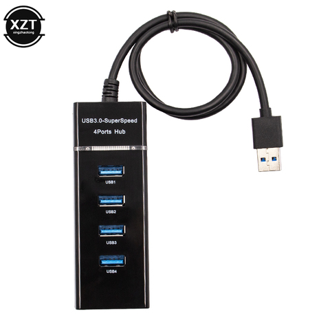 Hub USB 3.0 à 4 Ports, haute vitesse, extension pour clés USB, adaptateur pour ordinateur portable ► Photo 1/6