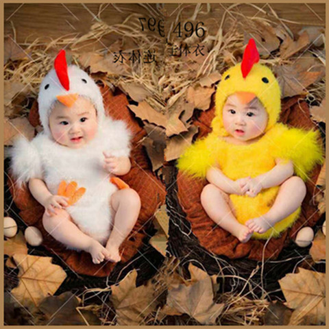 Combinaison de photographie de bébé avec poulet, Costume de tournage de Studio pour nouveau-né, tenues de fête, Costumes Cosplay ► Photo 1/3