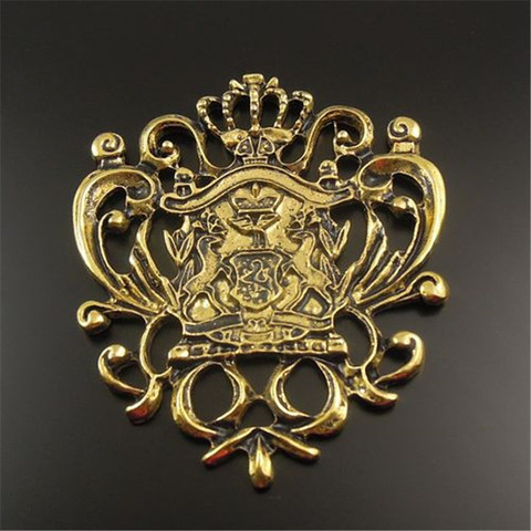 (8Pieces)Antiqued Gold Crown Shaped Zinc Alloy Charming Pendants 50*42mm Vintage Necklace Bracelet Charms Handmade 32473 ► Photo 1/2