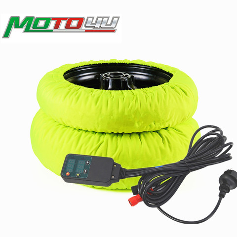 Chauffe-pneus pour moto, numérique, nouveau, couvertures de vélo Thermo avant et arrière, vert Fluorescent, 120/180, 120/190, 120/200 ► Photo 1/6