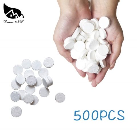 Dream NS – lingettes compressées blanches, pièces de monnaie, Camping, barbecue, pêche, Fitness, Sport, voyage, comprimés de papier toilette pour la maison, 500 pièces ► Photo 1/5