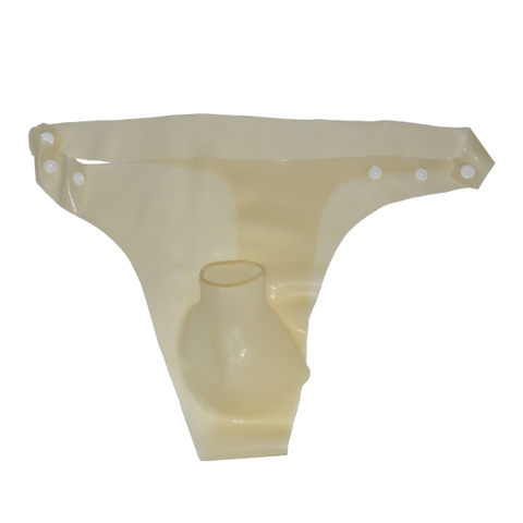 T-sécurité pantalon hommes sexy sous-vêtements en caoutchouc latex préservatifs mémoires réglable taille par snap plus plus grande version ► Photo 1/1