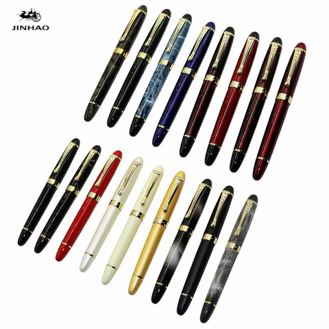 Jinhao X450 Iraurita stylo plume plein métal doré Clip stylos de luxe étudiant cadeau papeterie bureau fournitures scolaires ► Photo 1/5