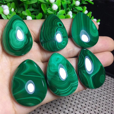 Vrai naturel polissage vert Malachite brut Quartz pierre pendentif pour collier 1 pièces ► Photo 1/6