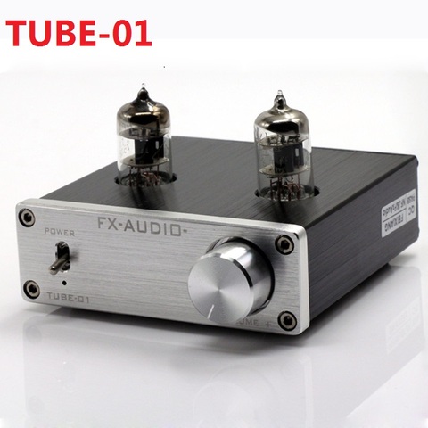 2017 nouveau FX-AUDIO TUBE-01 Mini Audio préamplis Tube amplificateur tampon 6J1 HIFI DAC Audio pré amplificateur DC12V/1A rouge LED lampes à Tube ► Photo 1/3