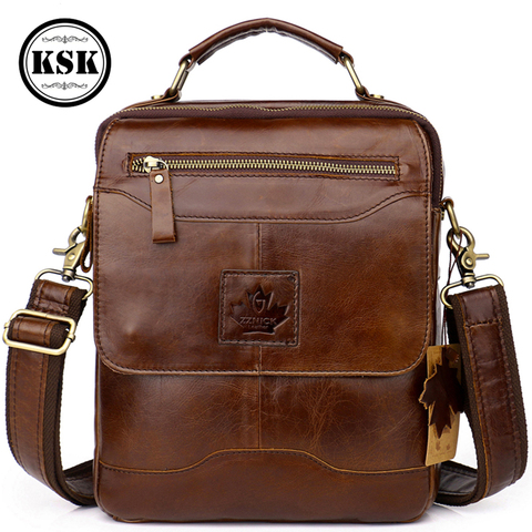 KSK – sac à bandoulière en cuir véritable pour hommes, sac à main de luxe, sacoches à rabat Vintage à loquet, 2022 ► Photo 1/6