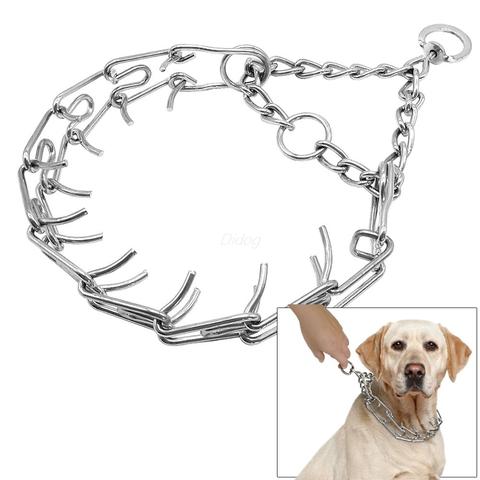 Collier à chaîne professionnel en métal pour chien, accessoire d'entraînement à pincer pour animaux de compagnie ► Photo 1/6