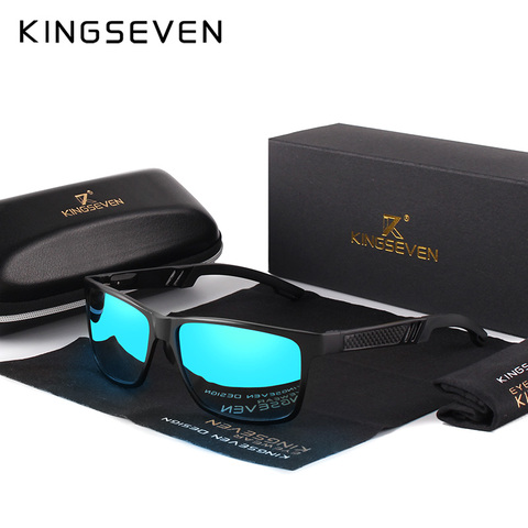 KINGSEVEN-lunettes de soleil à revêtement polarisé en aluminium carré, pour hommes/femmes, 2022 ► Photo 1/6