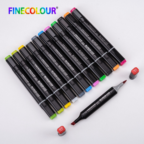 Marqueurs artistiques à double tête, 480 couleurs, stylo marqueur avec brosse douce, alcoolique, fournitures artistiques pour Animation, 1 pièce ► Photo 1/6