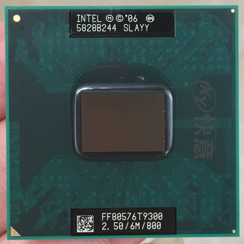 Processeur Intel Core 2 Duo T9300, pc portable, PGA 478, CPU 100%, fonctionne correctement ► Photo 1/2