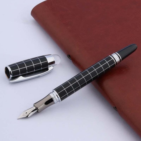 BAOER 79 métal argent pièce garniture M vague cadeau stylo plume affaires bureau fournitures scolaires écriture ► Photo 1/6