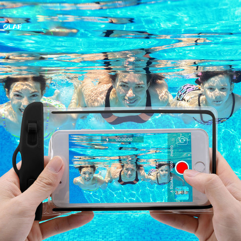 Sac étanche étui de téléphone portable pour iPhone X 8 sous-marin lumineux téléphone pochette couverture pour Samsung S9 clair PVC scellé étui de bain ► Photo 1/6